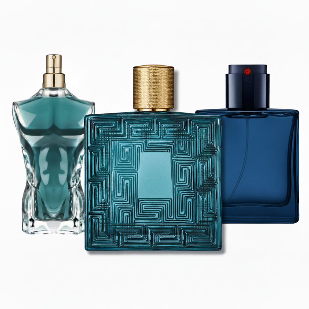 SET DE 3 PERFUMES: colección eau de parfum de hombre con fragancias frescas, amaderadas y aromáticas
