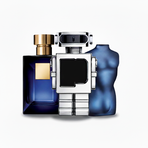SET DE 3 PERFUMES: perfume amaderado y aromático, eau de toilette futurista e intenso eau de parfum oriental