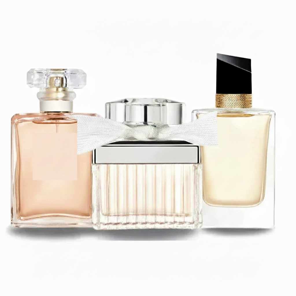 SET DE 3 PERFUMES: perfume floral oriental de mujer, aroma de lavanda y azahar y perfume femenino de rosas (Eau de Parfum)