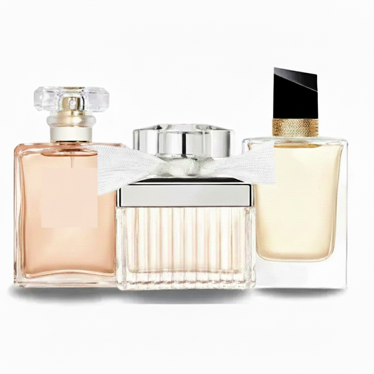 SET DE 3 PERFUMES: perfume floral oriental de mujer, aroma de lavanda y azahar y perfume femenino de rosas (Eau de Parfum)